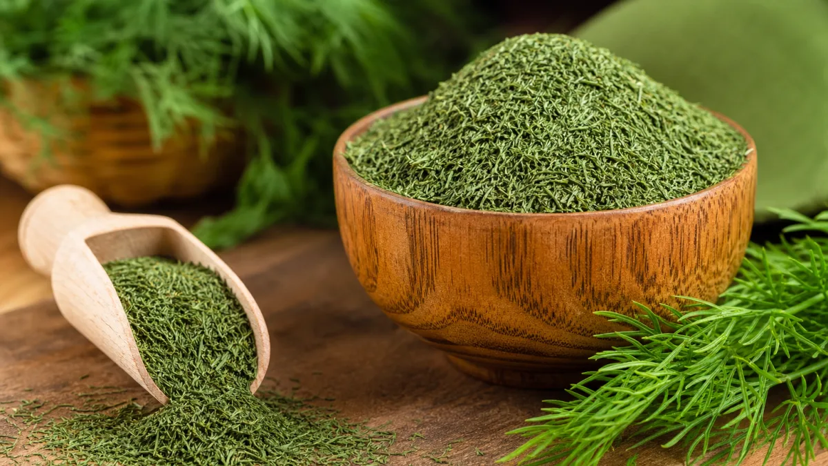 غذای یکنواخت با شوید خشک درجه یک